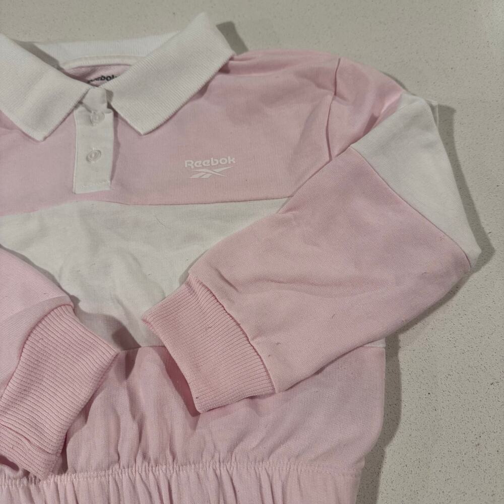 Reebok Pink Striped Toddler Girl 4T Long Sleeve Sweater - Picture 2 of 6